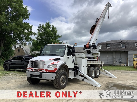 (Deposit, NY) Altec DT65, Digger Derrick rear mounted on 2020 Freightliner M2 106 Flatbed/Utility Tr