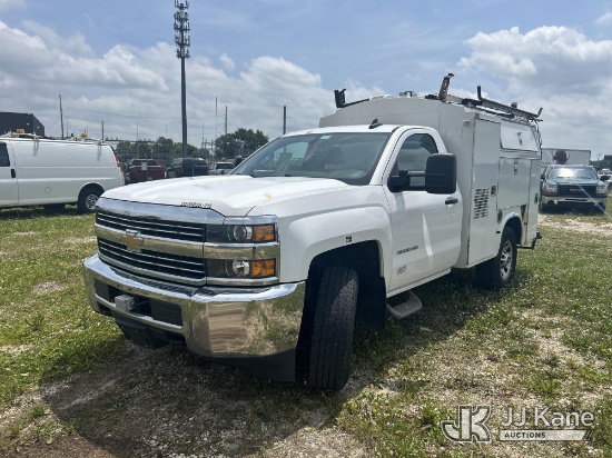 (Charlotte, MI) 2015 Chevrolet Silverado 3500HD Enclosed Service Truck Runs, Moves & Generator Runs
