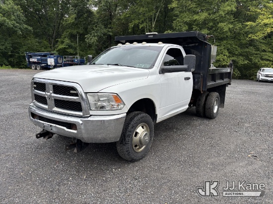 (Rhinebeck, NY) 2015 RAM 3500 Dump Truck Runs, Moves & Operates) (Seller States: Dump Operates