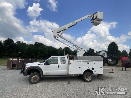 (West Union, OH) Versalift SST40EIH, Articulating & Telescopic Bucket Truck center mounted on 2015 F
