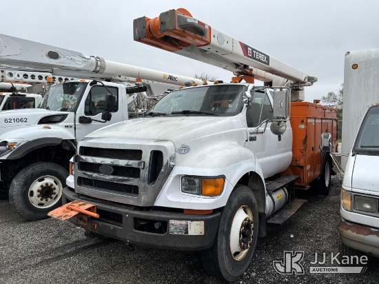 (Plymouth Meeting, PA) Terex/HiRanger SC42, Bucket Truck center mounted on 2012 Ford F750 Extended-C