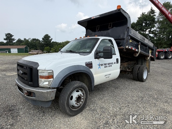(Waterford, PA) 2008 Ford F-450 SD Dump Truck Runs & Moves, Dump Body Operates