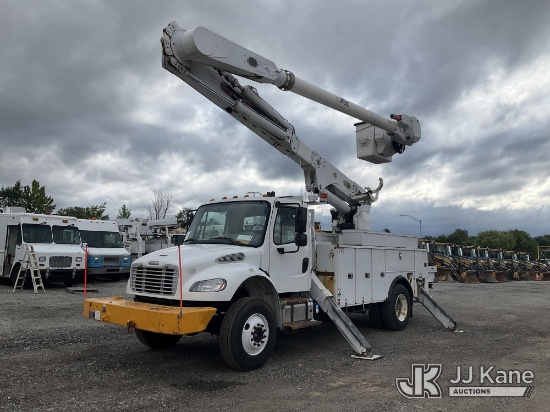 (Plymouth Meeting, PA) Altec AM55, Over-Center Material Handling Bucket Truck rear mounted on 2018 F