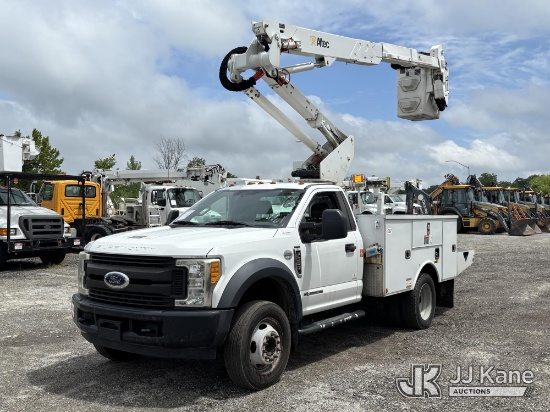 (Plymouth Meeting, PA) Altec AT37G, Articulating & Telescopic Bucket Truck mounted behind cab on 201