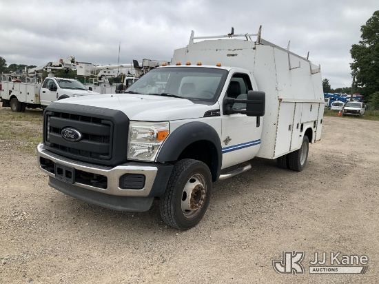 (Charlotte, MI) 2012 Ford F-550 Enclosed High-Top Service Truck Runs & Moves) (Dash Warning Indicato