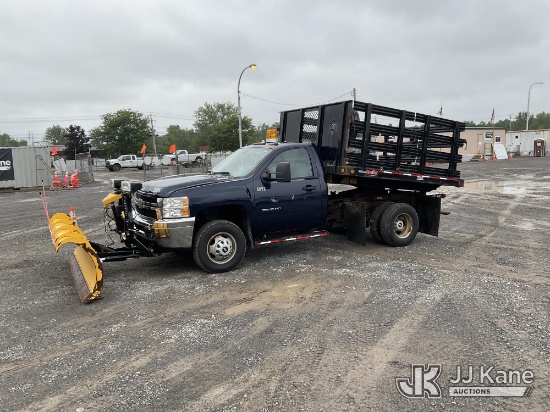 (Rome, NY) 2012 Chevrolet Silverado 3500HD 4x4 Flatbed/Dump Truck Runs & Moves) (Corrosion, Brake Sy