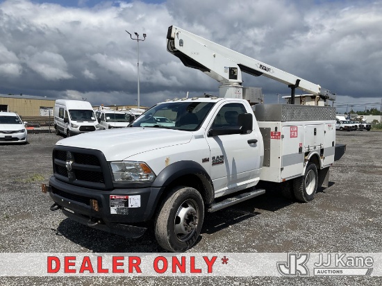 (Rome, NY) Versalift TEL29N-3, Telescopic Non-Insulated Bucket Truck mounted behind cab on 2016 Ram