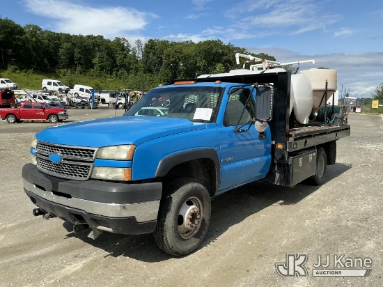 (Shrewsbury, MA) 2006 Chevrolet Silverado 3500 Flatbed Truck Runs & Moves) (Dash Warning Indicators