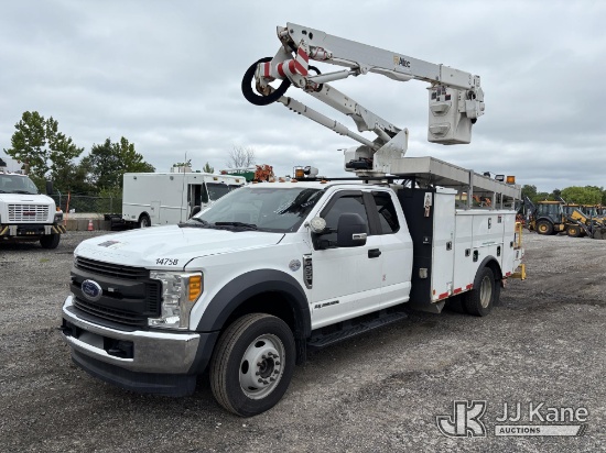 (Plymouth Meeting, PA) Altec AT40G, Articulating & Telescopic Bucket Truck mounted behind cab on 201