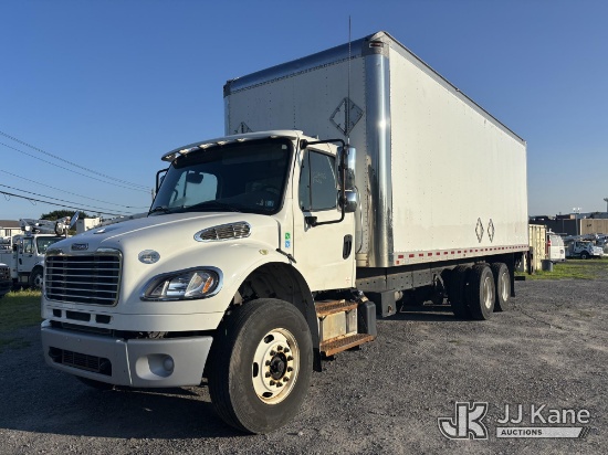 (Plains, PA) 2018 Freightliner M2 T/A Van Body Truck Runs, Moves) (Liftgate Not Operating) (Engine P