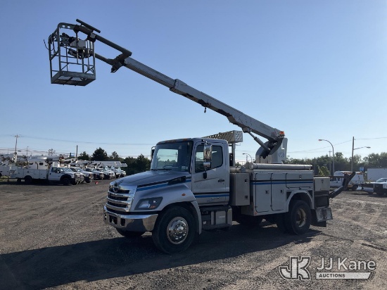 (Rome, NY) Altec A40P, Telescopic Non-Insulated Cable Placing Bucket Truck rear mounted on 2015 Hino