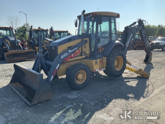 (Plymouth Meeting, PA) 2015 John Deere 410L Tractor Loader Extendahoe, Pin 1800 Runs, Moves & Operat