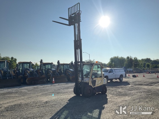 (Plymouth Meeting, PA) Hyster E60FT Solid Tired Forklift Runs, Moves & Operates) (LP Tank Not In Sal