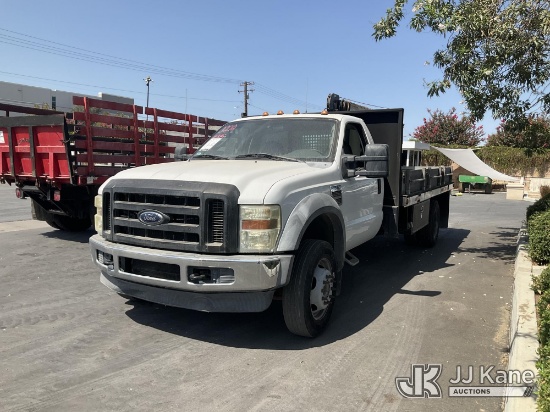 (Jurupa Valley, CA) 2010 Ford F-550 Flatbed/Service Truck Runs, Moves & Crane not Operating
