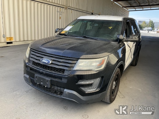 (Jurupa Valley, CA) 2016 Ford Explorer Police 4-Door Sport Utility Vehicle Runs & Moves, Collision I