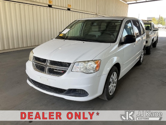 (Jurupa Valley, CA) 2015 Dodge Grand Caravan SE Mini Passenger Van Runs & Moves, Missing GVWR Sticke