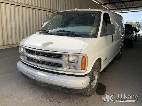 (Jurupa Valley, CA) 1999 Chevrolet Express Cargo Van Runs & Moves) (Non-Factory Bench Seats Not For