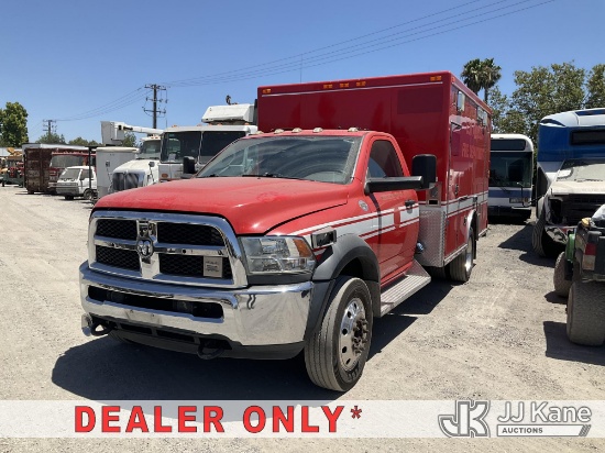 (Jurupa Valley, CA) 2014 RAM 4500 Ambulance Runs & Moves) (Dash Warning Indicators On-See Photos), M