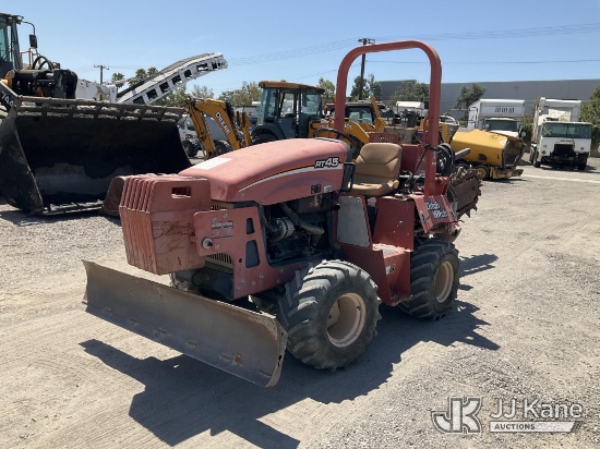 (Jurupa Valley, CA) Ditch Witch RT45 Rubber Tired Trencher Runs, Moves, & Operates)(Bill of Sale Onl
