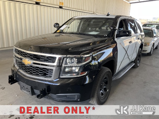 (Jurupa Valley, CA) 2019 Chevrolet Tahoe Police 4-Door Sport Utility Vehicle Runs & Moves, Dash Warn