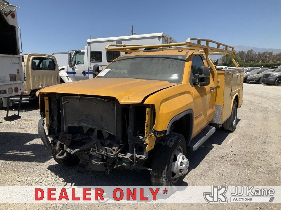 (Jurupa Valley, CA) 2016 GMC Sierra 3500HD Base Long Box Service Truck Not Running, Condition Unknow
