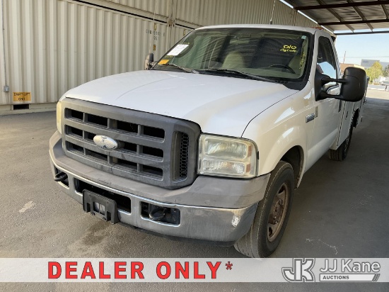 (Jurupa Valley, CA) 2005 Ford F-250 SD Service Truck Runs & Moves) (Dash Warning Indicators On, Engi