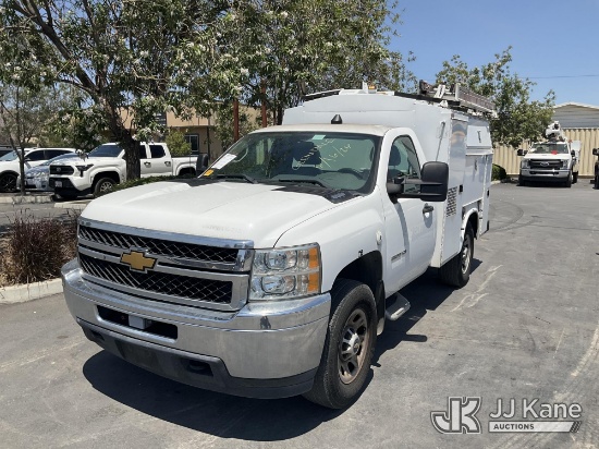 (Jurupa Valley, CA) 2012 Chevrolet Silverado 3500HD Work Truck Long Box Cutaway Service Van Runs & M