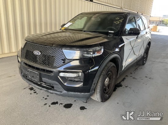 (Jurupa Valley, CA) 2020 Ford Explorer Police 4-Door Sport Utility Vehicle Runs & Moves, Dash Warnin