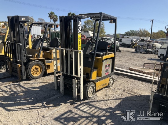 (Jurupa Valley, CA) 2007 Yale ERC030AHN36TE082 Rubber Tired Forklift Not Running, Operation Unknown,