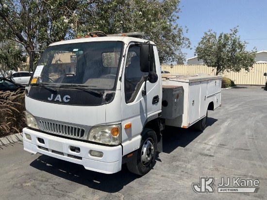 (Jurupa Valley, CA) 2014 JAC 1061 Utility Truck Runs & Moves(CNG Expires July 2034, Interior Defect