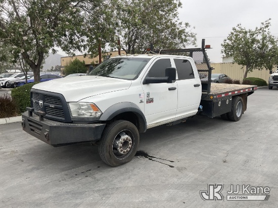 (Jurupa Valley, CA) 2012 Dodge Ram 5500 Crew Cab Crew-Cab Flatbed Truck Runs & Moves