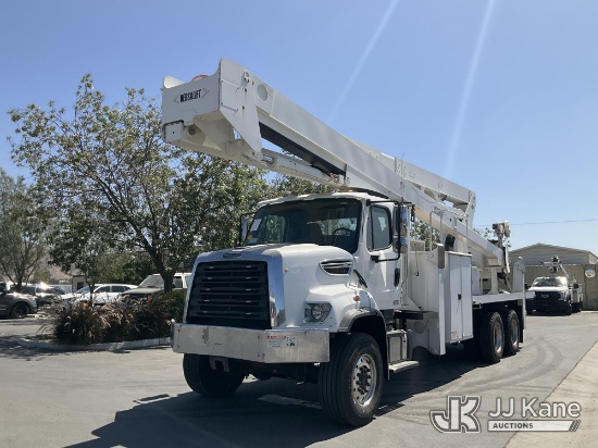 (Jurupa Valley, CA) Versalift VST9000, rear mounted on 2014 Freightliner 108SD Flatbed/Utility Truck