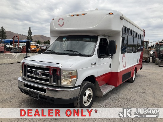 (Jurupa Valley, CA) 2016 Ford Econoline E450 Passenger Van Runs & Moves, Dash Warning Indicators, In