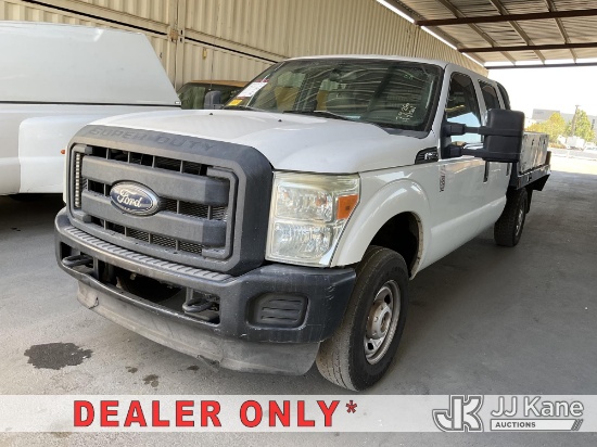 (Jurupa Valley, CA) 2012 Ford F-250 SD Crew-Cab Stake Truck Runs & Moves, Engine Performance Concern