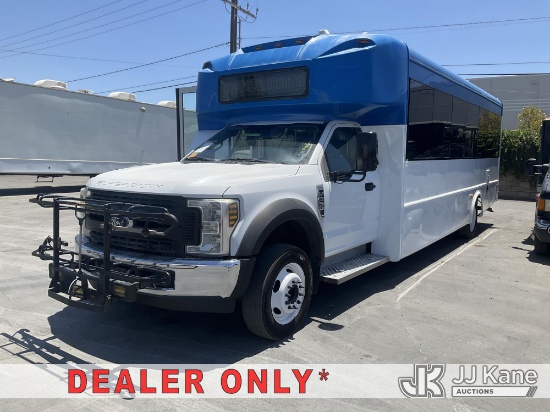 (Jurupa Valley, CA) 2019 Ford F-550 Passenger Bus Runs & Moves) (Dash Warning Indicators On, Engine