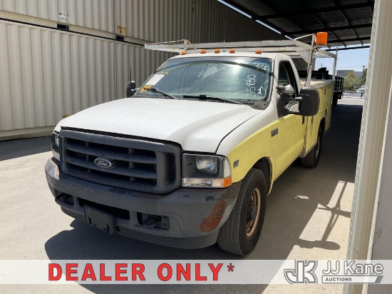 (Jurupa Valley, CA) 2003 Ford F-350 SD Service Truck Runs & Moves) (Catalytic Converter Not Legal