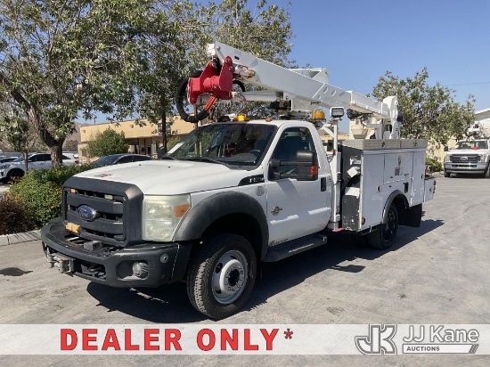 (Jurupa Valley, CA) Altec AT37G, Articulating & Telescopic Bucket Truck mounted behind cab on 2012 F