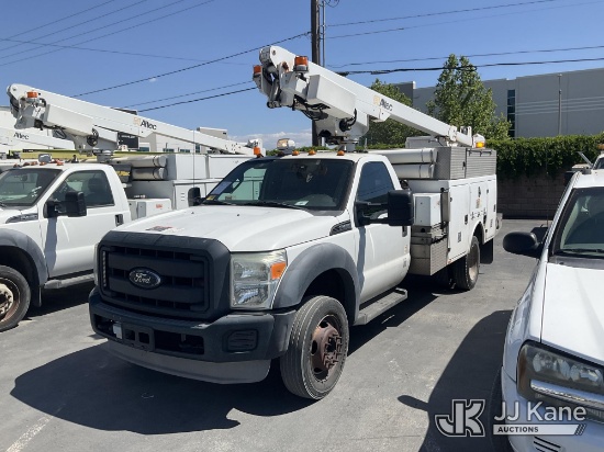 (Jurupa Valley, CA) Altec AT200A, Telescopic Non-Insulated Bucket Truck mounted behind cab on 2012 F