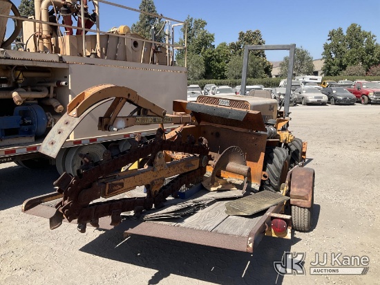 (Jurupa Valley, CA) 1981 Case 30+4 Rubber Tired Trencher Not Running, Operation Unknown, No Key