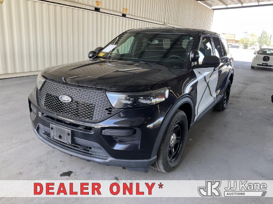 (Jurupa Valley, CA) 2020 Ford Explorer Police 4-Door Sport Utility Vehicle Runs & Moves, Dash Warnin