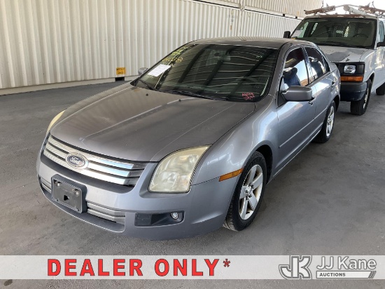 (Jurupa Valley, CA) 2007 Ford Fusion V6 SE 4-Door Sedan Runs & Moves, Dash Warning Indicators On, Op