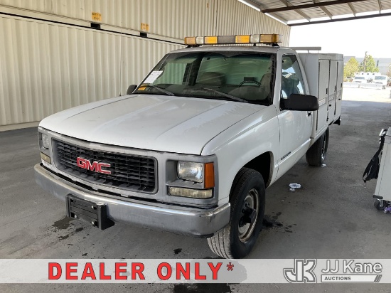 (Jurupa Valley, CA) 2000 GMC Sierra Classic 2500 Reg. Cab Enclosed Service Truck Runs & Moves, Missi