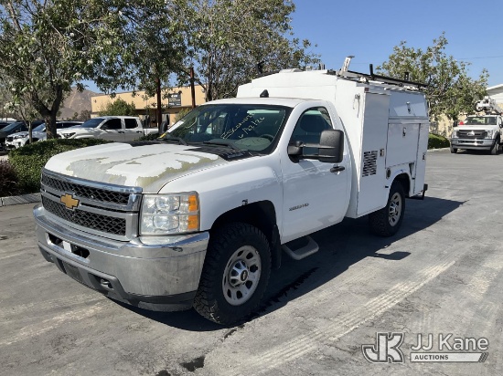 (Jurupa Valley, CA) 2013 Chevrolet Silverado 3500HD Work Truck Long Box Enclosed Service Truck Runs