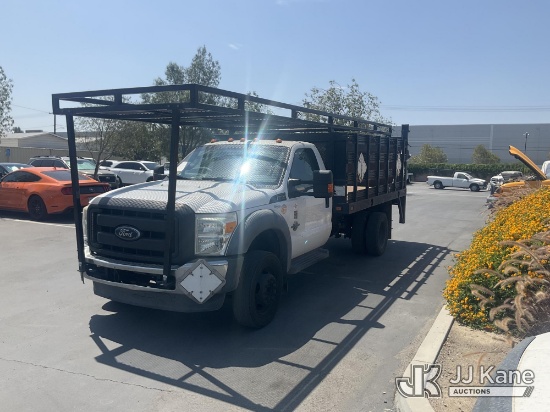 (Jurupa Valley, CA) 2015 Ford F-550 Regular Cab DRW Stake Truck Runs, Moves & Operates