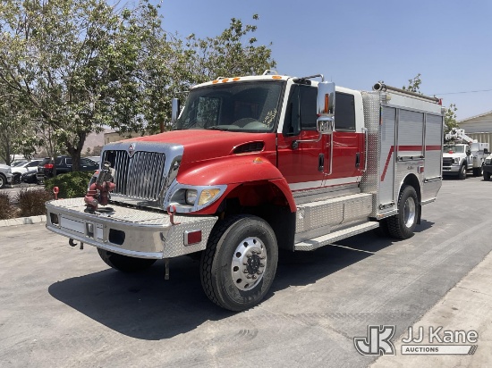 (Jurupa Valley, CA) 2005 International 7400 Fire Truck Runs & Moves) (Interior Defects-See Pic
