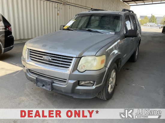 (Jurupa Valley, CA) 2008 Ford Explorer XLT 4.6L 4-Door Sport Utility Vehicle Runs & Moves, Dash Warn