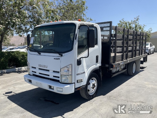 (Jurupa Valley, CA) 2012 Isuzu NPR HD Stake Truck Runs & Moves) (CNG Expires 1/2032)(Buyer responsib