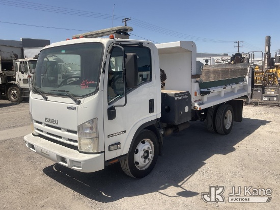 (Jurupa Valley, CA) 2013 Isuzu NPR HD Dump Truck Runs & Moves) (OPEN RECALL V2104 - E-98/E-97 GROUND