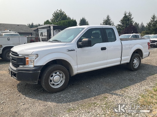 (Tacoma, WA) 2019 Ford F150 Extended-Cab Pickup Truck Runs & Moves) (Dash Warning Indicator On, Wind