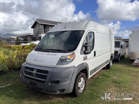 (Kapaa, HI) 2014 RAM Promaster 3500 High Roof Tradesman 159-in. WB Cargo Van Not Running, Condition